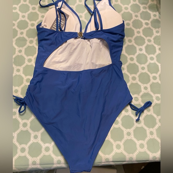 Blooming Jelly Women’s Tummy Control Swimsuit Drawstring One Piece Ruched V Neck - Picture 5 of 5